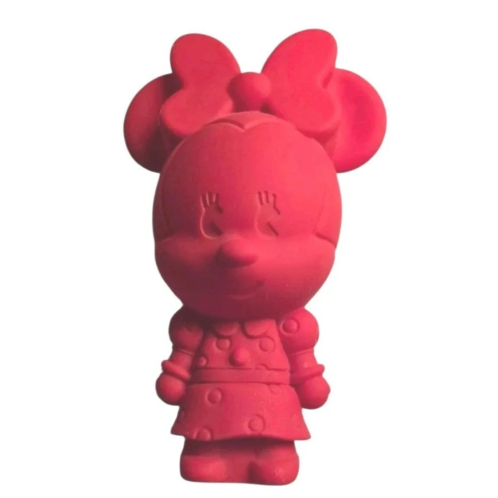 NWOT Back To School DISNEY Minnie Mouse Red Silicone Pencil coin case  9.25 X 6